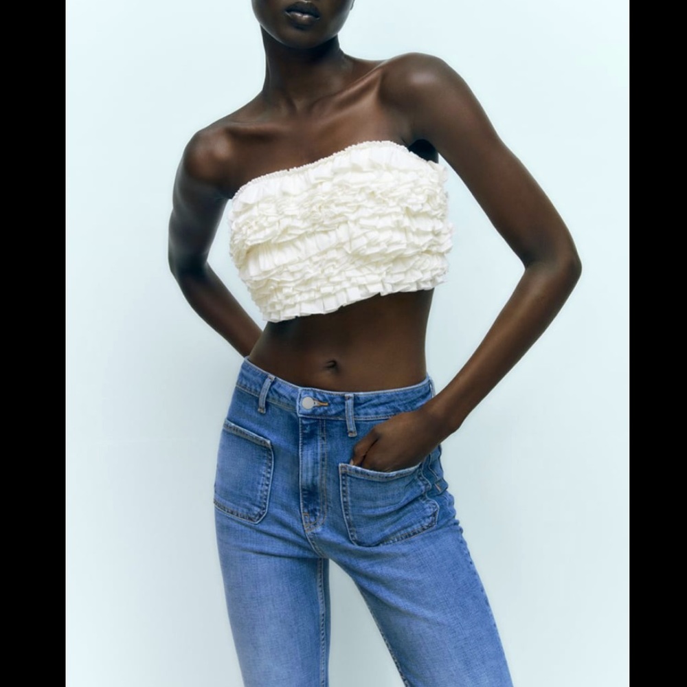 ZARA RUFFLED TOP LIMITED EDITION